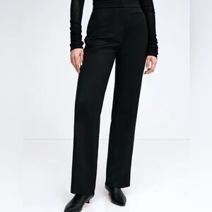 MARCELLA NWT Jackson Pants High Waist Tailored Straight Leg Pants in Black Large